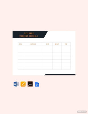 Free Editable Weekly Weight Training Schedule Template