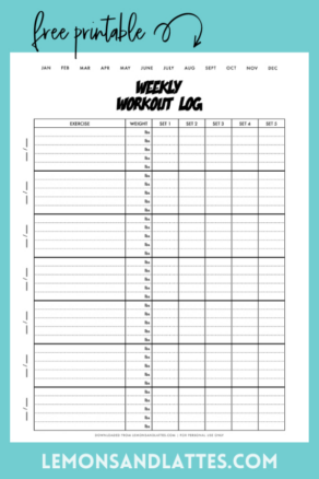 Free Editable Weekly Weight Training Schedule Template Pdf Example