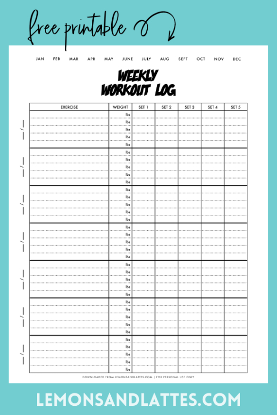 Free Editable Weekly Weight Training Schedule Template Pdf Example