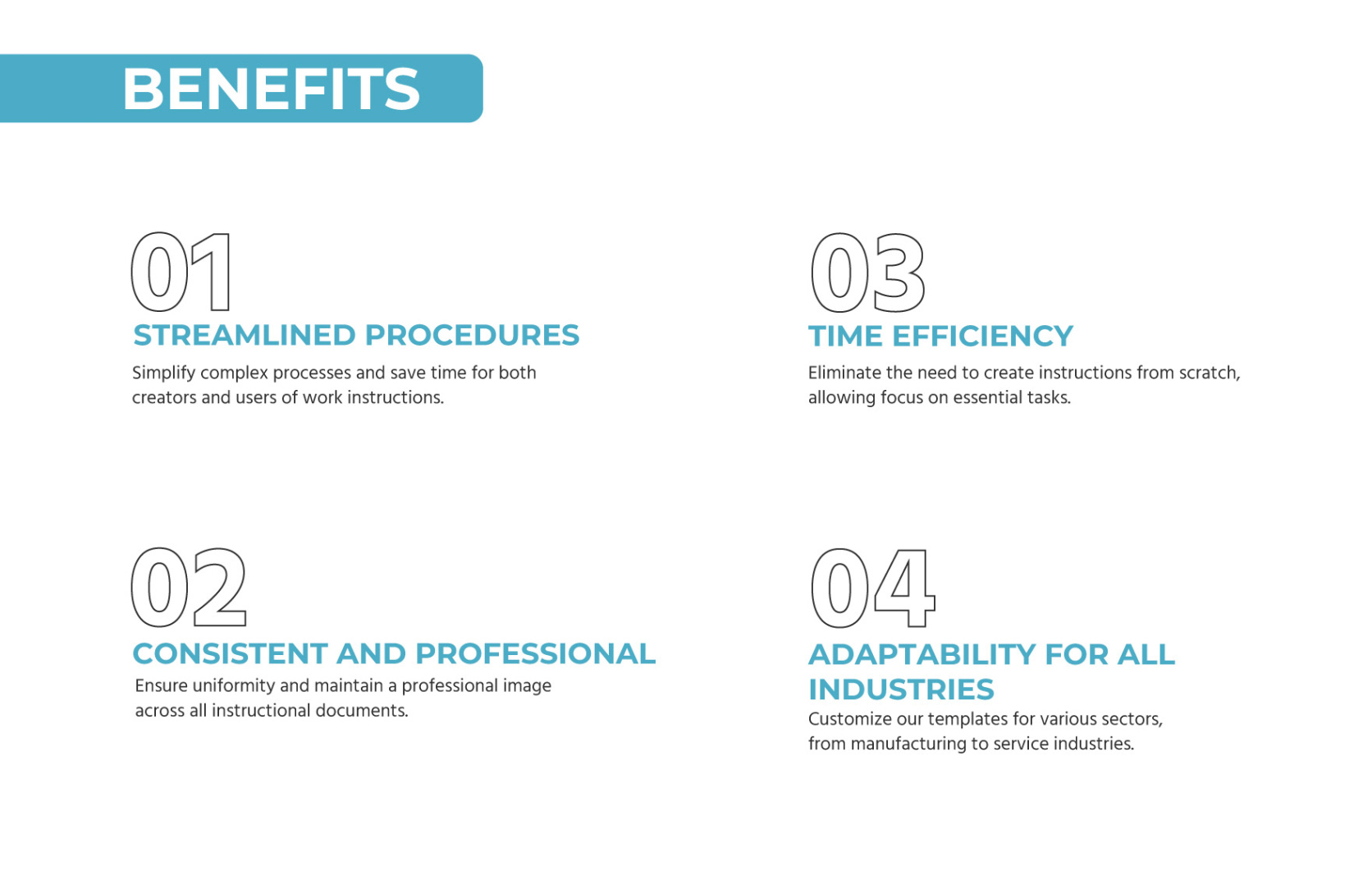 free  manufacturing work instructions template pdf