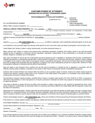 free printable customs clearance instructions template