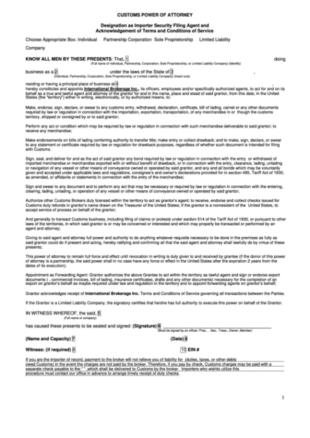 free printable customs clearance instructions template