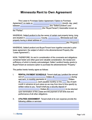 free printable rent to own contract rent to own contract template doc