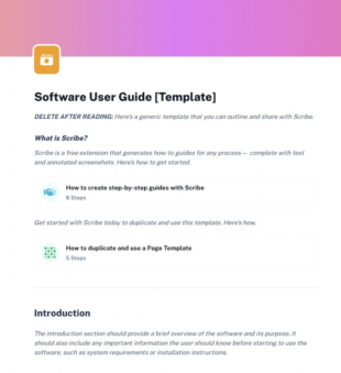 free printable software installation instructions template