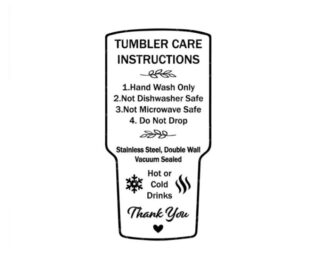 free printable tumbler care instructions template pdf