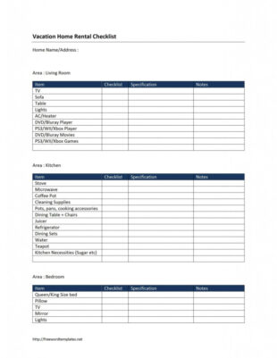 free printable vacation rental check out instructions template  sample