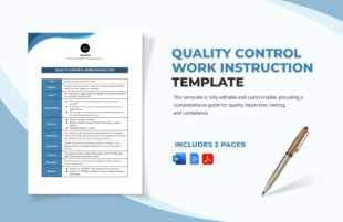 free  safety work instructions template  example