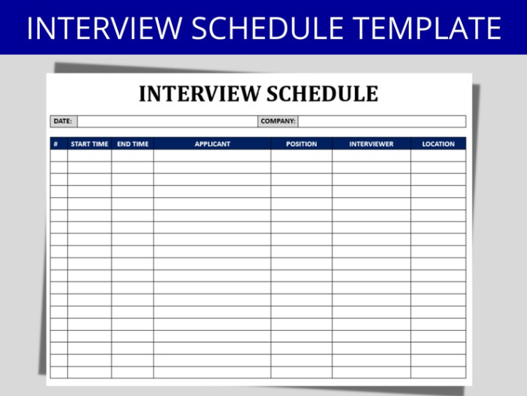 Free Sample Job Interview Schedule Template Doc Example