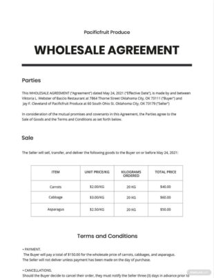 free wholesale agreement templates  documents design free download  template real estate wholesale contract template excel