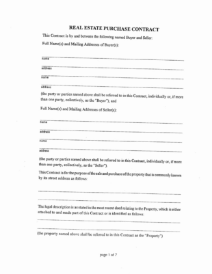 printable estate sale contract template real estate purchase contract template excel