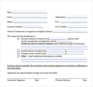 printable free 12 contract amendment templates in ms word  google docs  pdf  excel  pages contract amendment boilerplate maryland law template