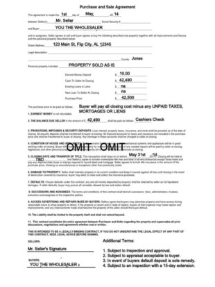 wholesale real estate contract template real estate wholesale contract template sample