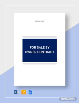 Blank For Sale By Owner Contract Template Excel