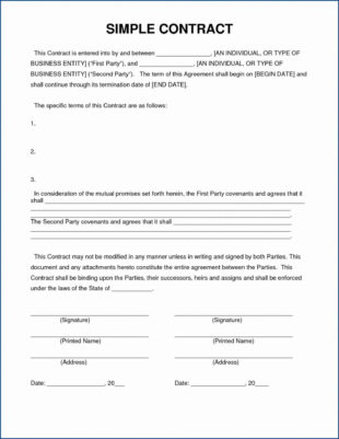 Blank Loan Contract Between Friends Template Doc