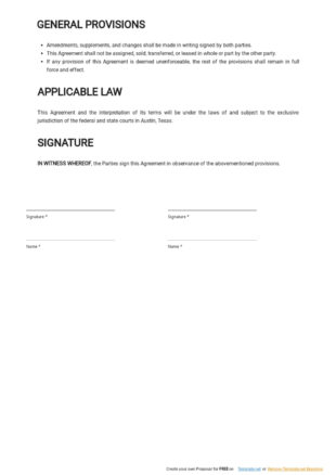 Blank Parking Space Rental Contract Template Excel