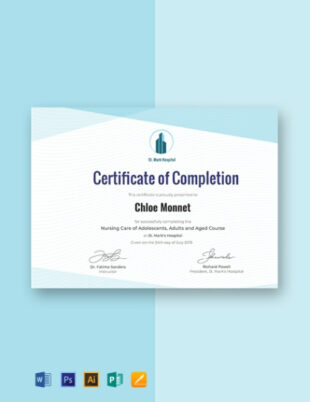 Blank Security Training Certificate Template Doc