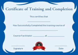 Dementia Training Certificate Template Sample