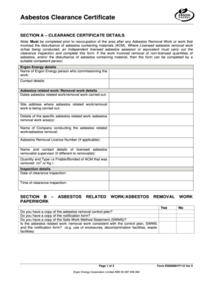 Editable Asbestos Awareness Training Certificate Template Pdf