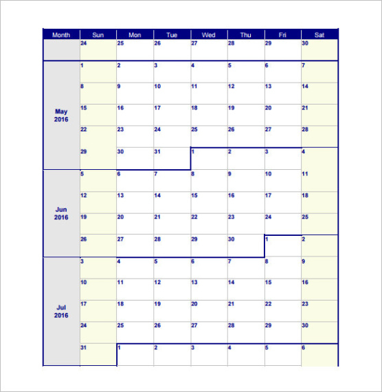 Editable Employee Monthly Work Schedule Template  Example