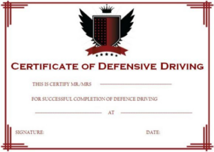 Editable Entry Level Driver Training Certificate Template Pdf