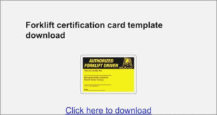 Editable Forklift Truck Training Certificate Template