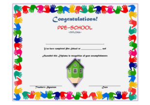 Editable Preschool Certificate Of Completion Template Word