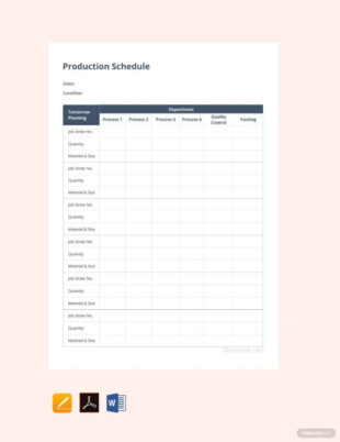 Editable Tv Show Production Schedule Template Doc