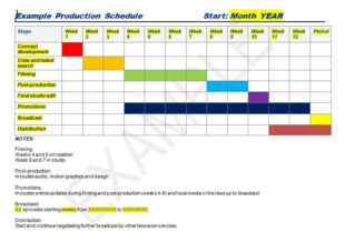 Editable Tv Show Production Schedule Template  Example