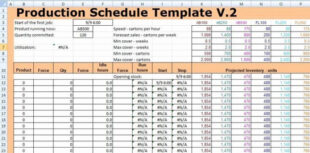 Free Blank Master Production Schedule Template Excel