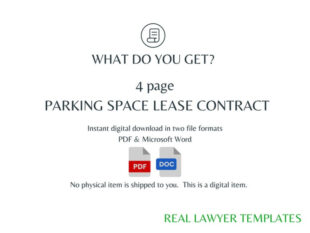 Free Blank Parking Space Rental Contract Template Word