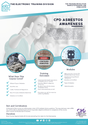 Free Custom Asbestos Awareness Training Certificate Template Sample