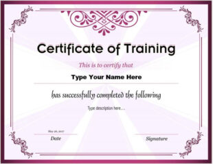 Free  Dementia Training Certificate Template