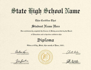 Free Editable High School Diploma Certificate Template