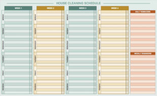 Free Editable Maid Daily Work Schedule Template Doc Example