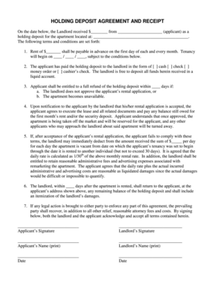 Free Editable Non Refundable Deposit Contract Template Doc Sample