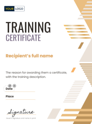 Free Editable On The Job Training Certificate Template Sample