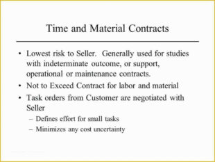 Free Editable Time And Materials Contract Template Doc Sample