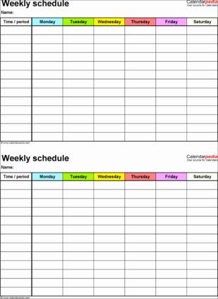 Free Printable Employee Daily Work Schedule Template Pdf Example