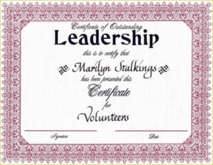 Free Printable Leadership Training Certificate Template