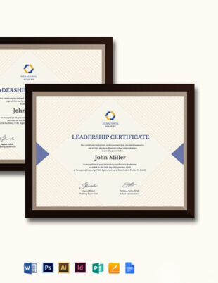 Free Printable Leadership Training Certificate Template Pdf