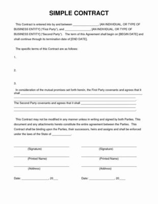 Legal Contract Between Two Parties Template Pdf