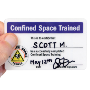 Printable Confined Space Training Certificate Template