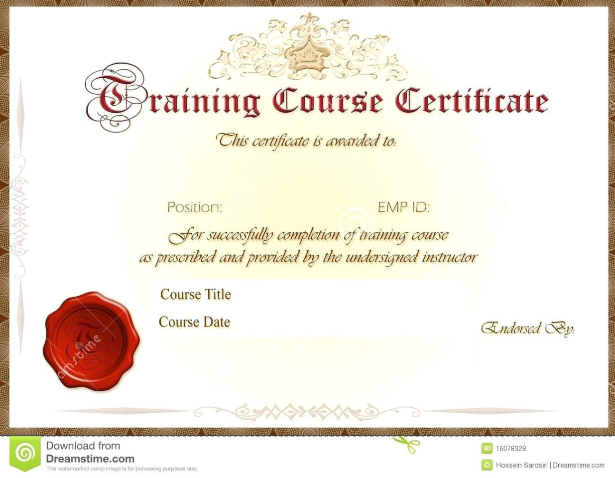 Printable Fire Extinguisher Training Certificate Template Word