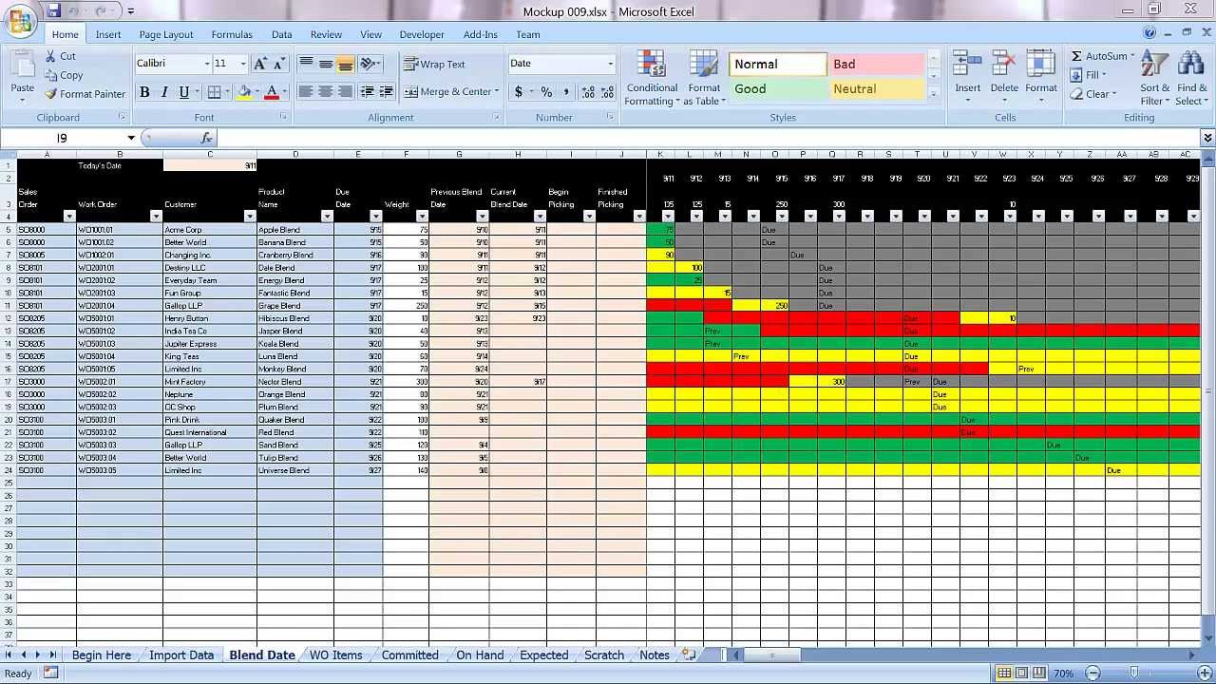 Printable Master Production Schedule Template  Example