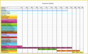 Sample Tv Show Production Schedule Template Word Example