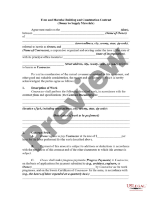 Time And Materials Contract Template Word Sample