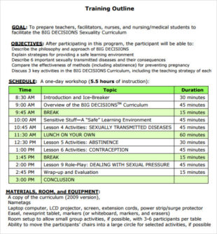 Blank Customer Service Training Schedule Template Word Sample