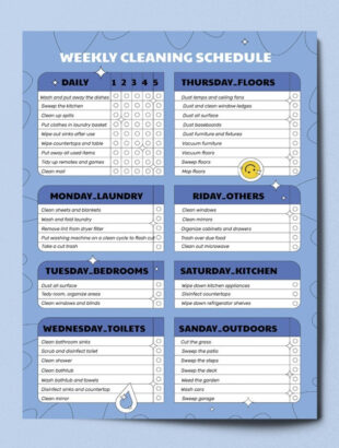 Blank Daily Office Cleaning Schedule Template Pdf