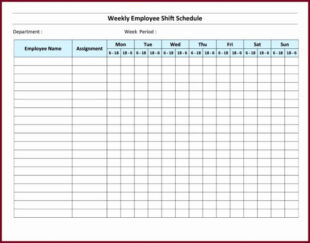 Editable Employee Monthly Work Schedule Template Doc Example