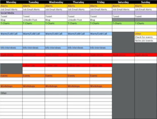 Editable Job Interview Schedule Template Excel